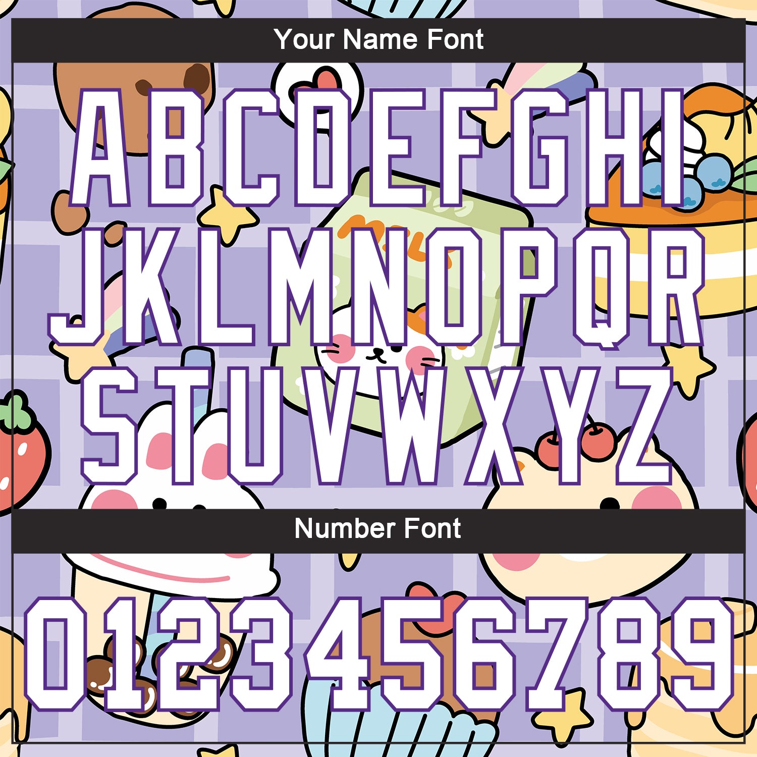 Custom Purple White-Purple 3D Pattern Design Sticker Cartoons Authentic Baseball Jersey - Sky-Custom