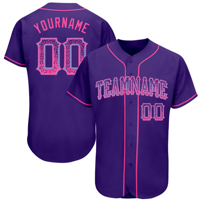 Custom Purple Pink-Light Blue Authentic Drift Fashion Baseball Jersey - Sky-Custom
