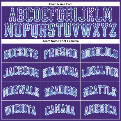 Custom Purple Light Blue-White Authentic Drift Fashion Baseball Jersey - Sky-Custom