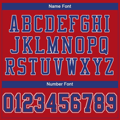 Custom Red Royal-White Mesh Authentic Football Jersey - Sky-Custom