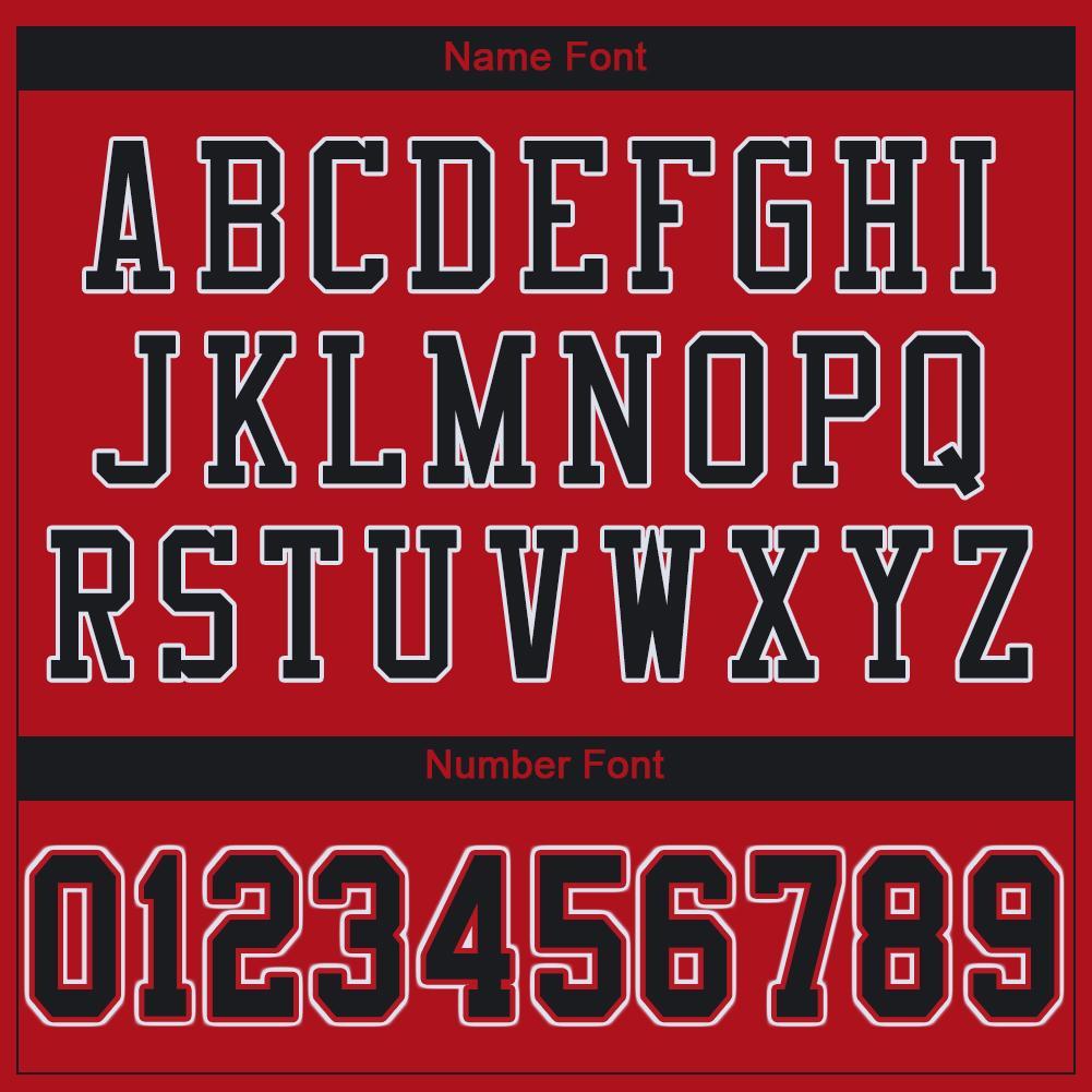 Custom Red Black-White Mesh Authentic Football Jersey - Sky-Custom