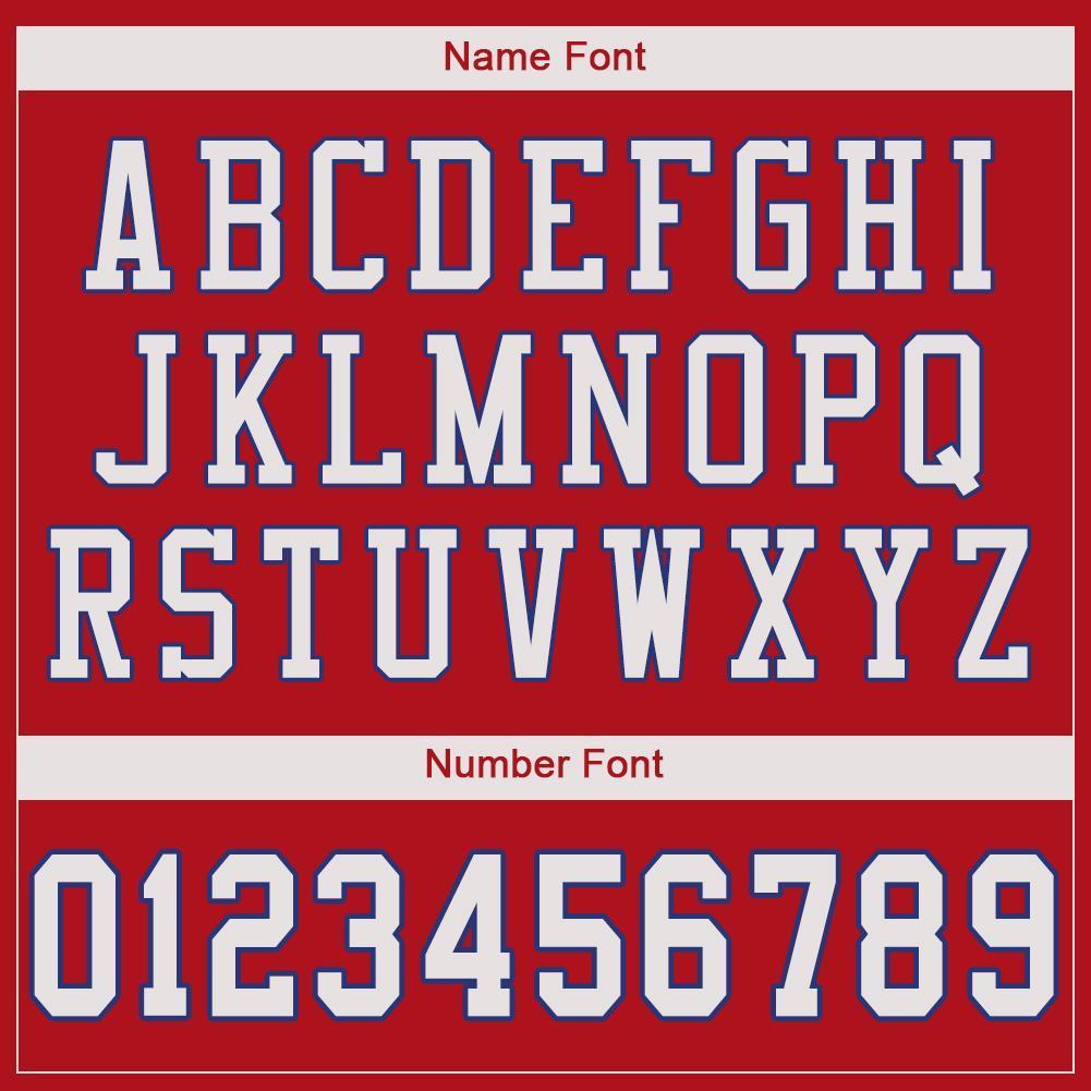 Custom Red White-Royal Mesh Authentic Football Jersey - Sky-Custom