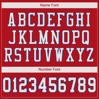 Custom Red White-Royal Mesh Authentic Football Jersey - Sky-Custom