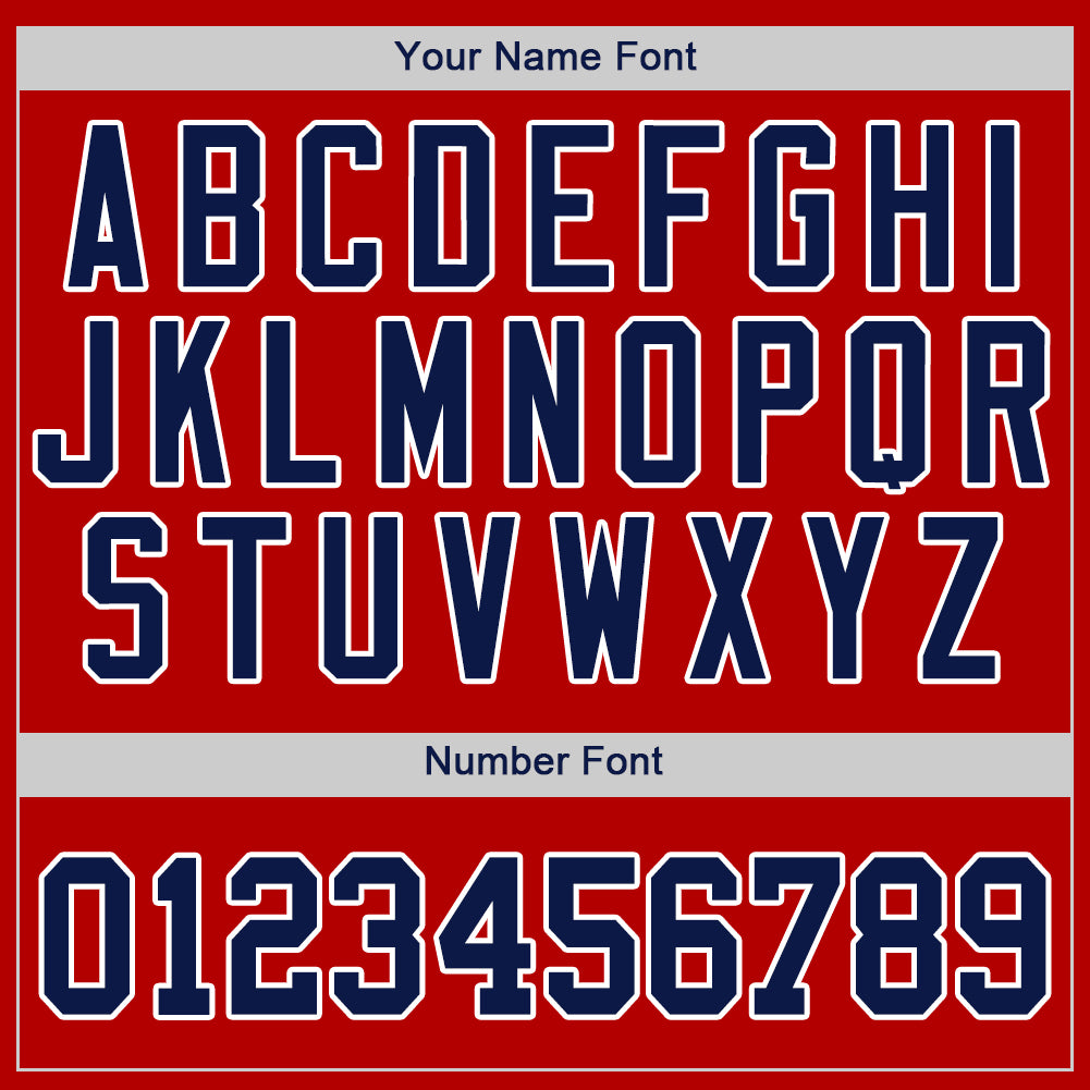Custom Red Navy-White Authentic Baseball Jersey - Sky-Custom