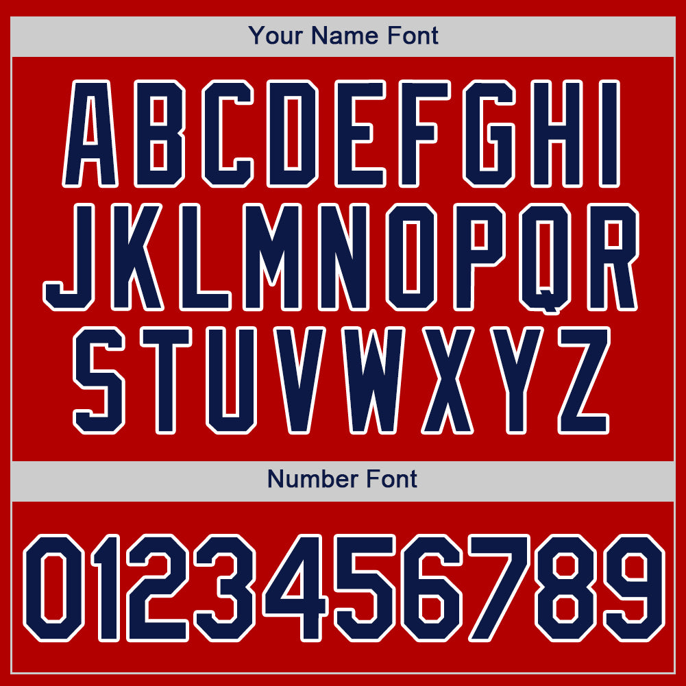 Custom Red Navy-White Authentic Baseball Jersey - Sky-Custom
