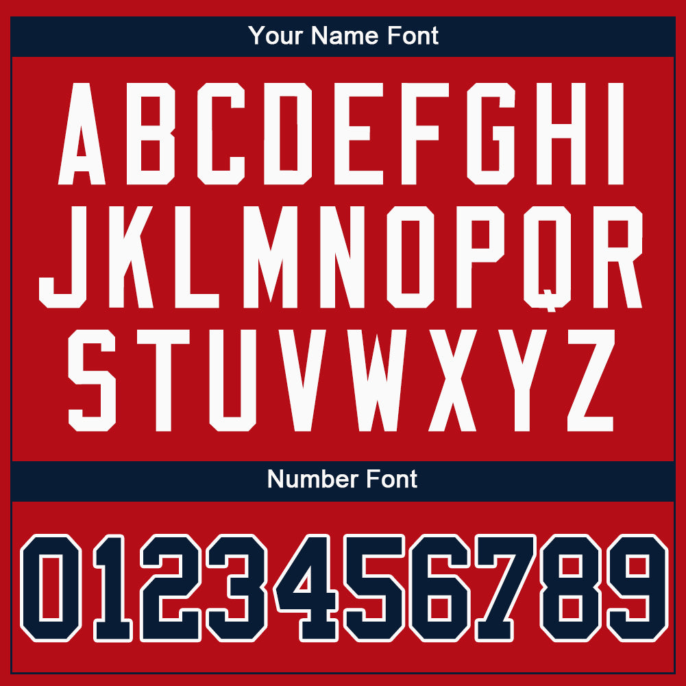 Custom Red Navy-White Authentic Baseball Jersey - Sky-Custom