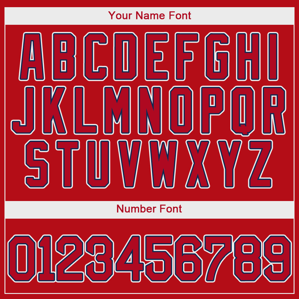 Custom Red Red-Navy Authentic Baseball Jersey - Sky-Custom