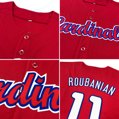 Custom Red Red-Navy Authentic Baseball Jersey - Sky-Custom