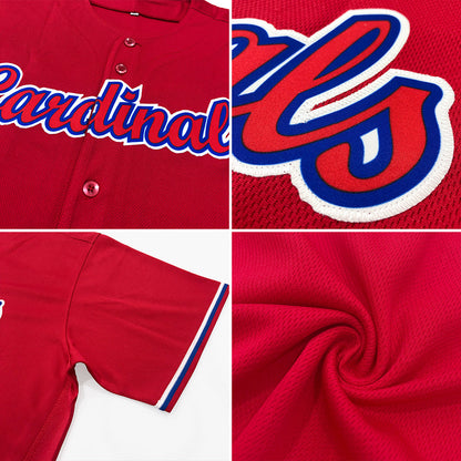 Custom Red Red-Navy Authentic Baseball Jersey - Sky-Custom