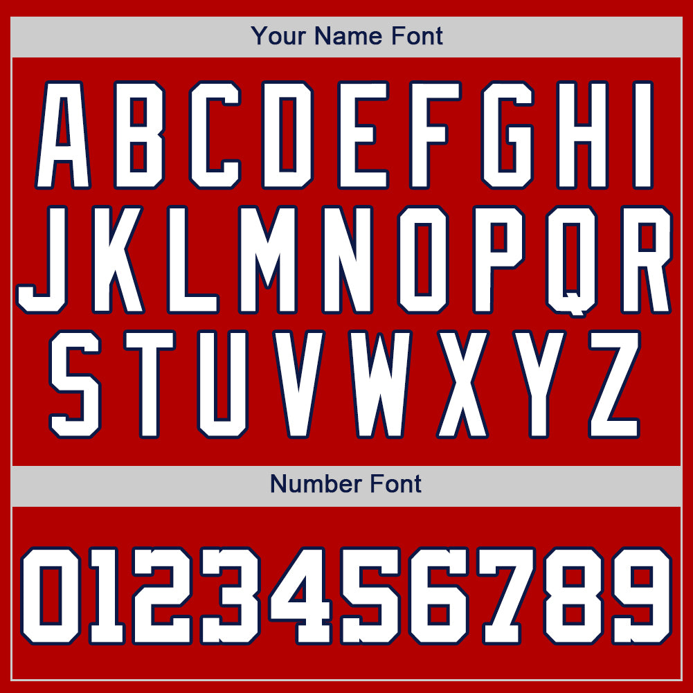 Custom Red White-Navy Authentic Baseball Jersey - Sky-Custom