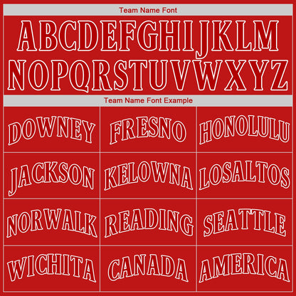 Custom Red Red-White Authentic Baseball Jersey - Sky-Custom