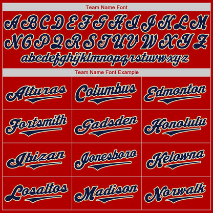 Custom Red Navy-Old Gold Authentic Baseball Jersey - Sky-Custom