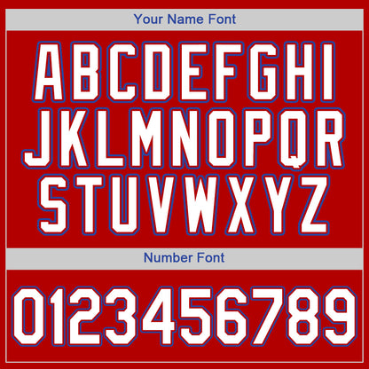 Custom Red White-Royal Authentic Baseball Jersey - Sky-Custom