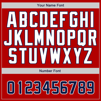 Custom Red Navy-White Authentic Baseball Jersey - Sky-Custom
