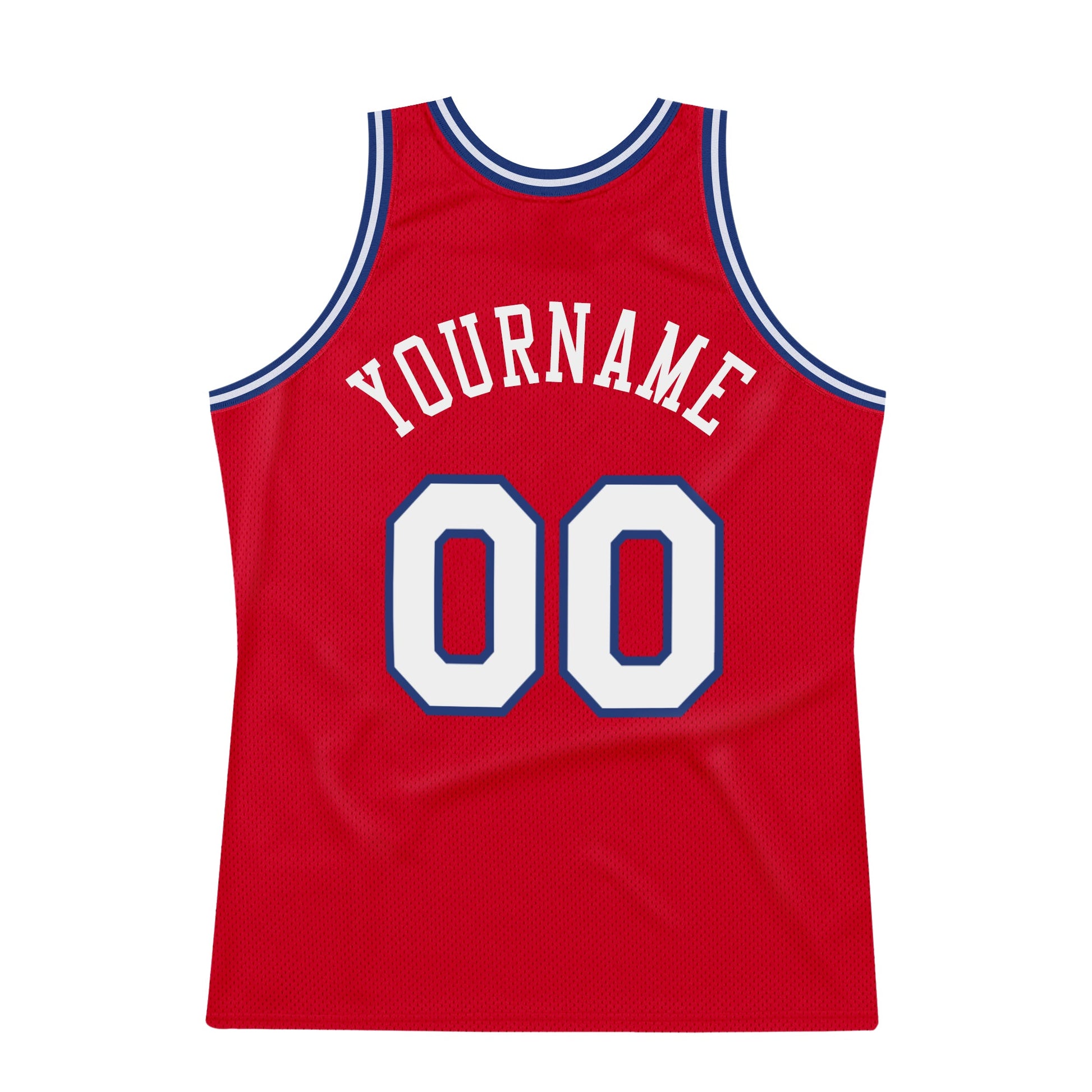 Custom Red White-Royal Authentic Throwback Basketball Jersey - Sky-Custom