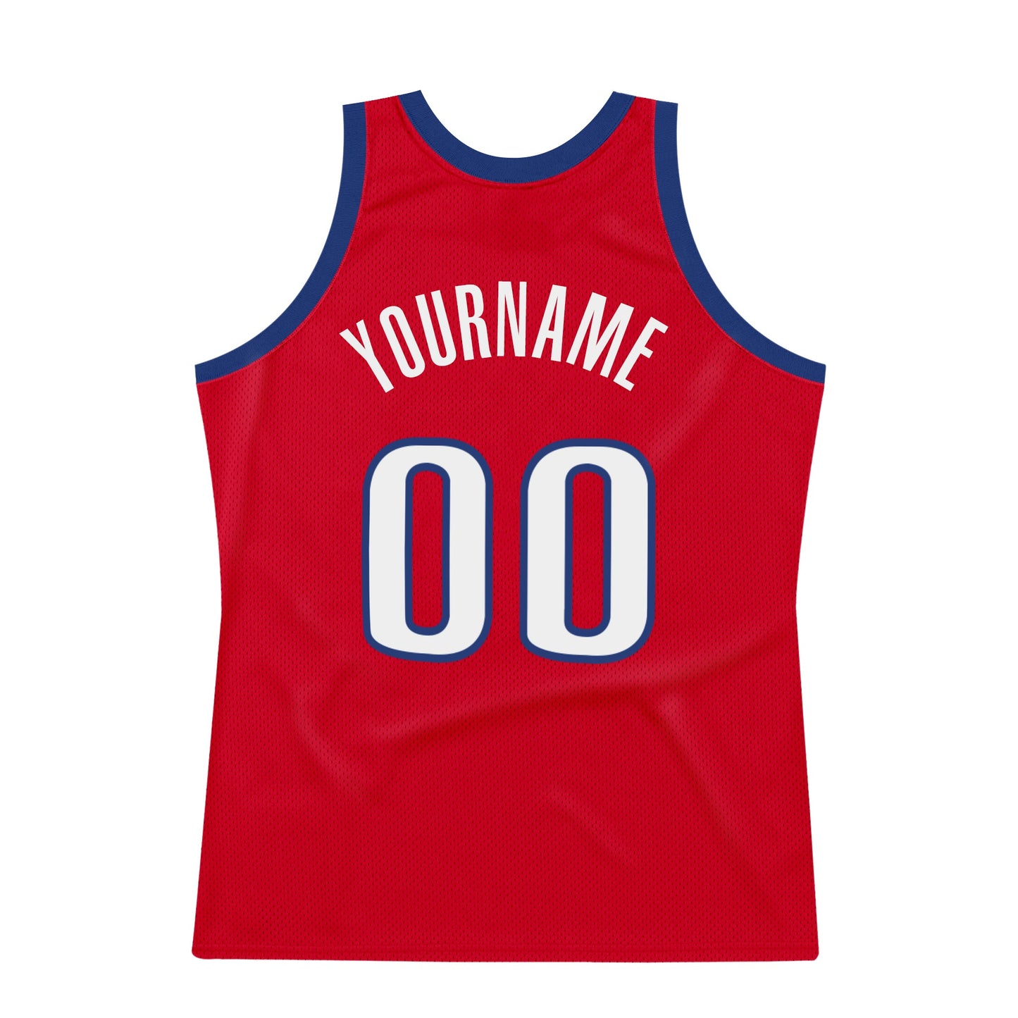 Custom Red White-Royal Authentic Throwback Basketball Jersey - Sky-Custom