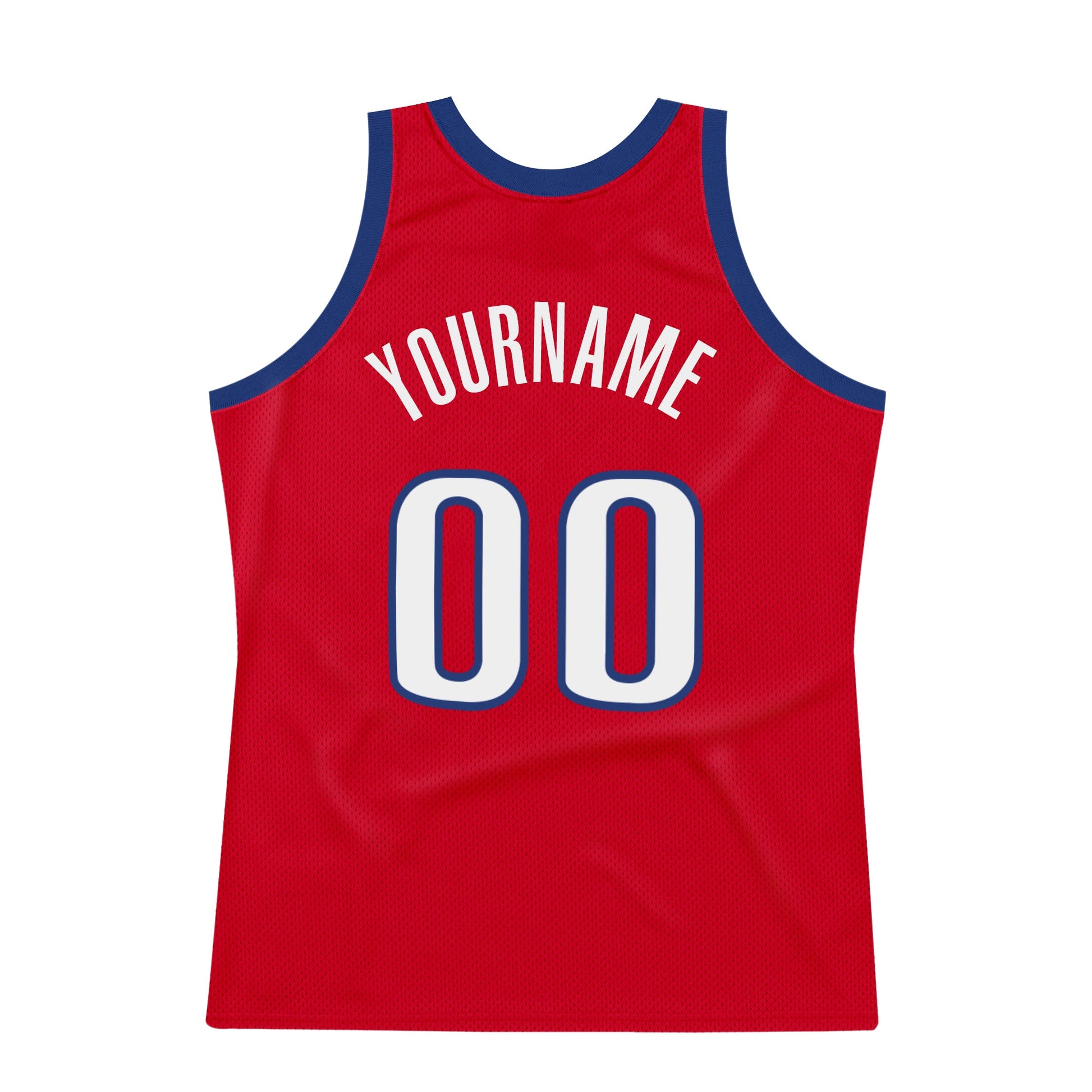Custom Red White-Royal Authentic Throwback Basketball Jersey - Sky-Custom