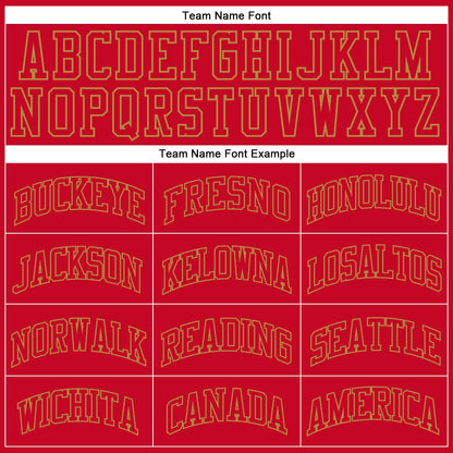 Custom Red Red-Old Gold Authentic Throwback Basketball Jersey - Sky-Custom