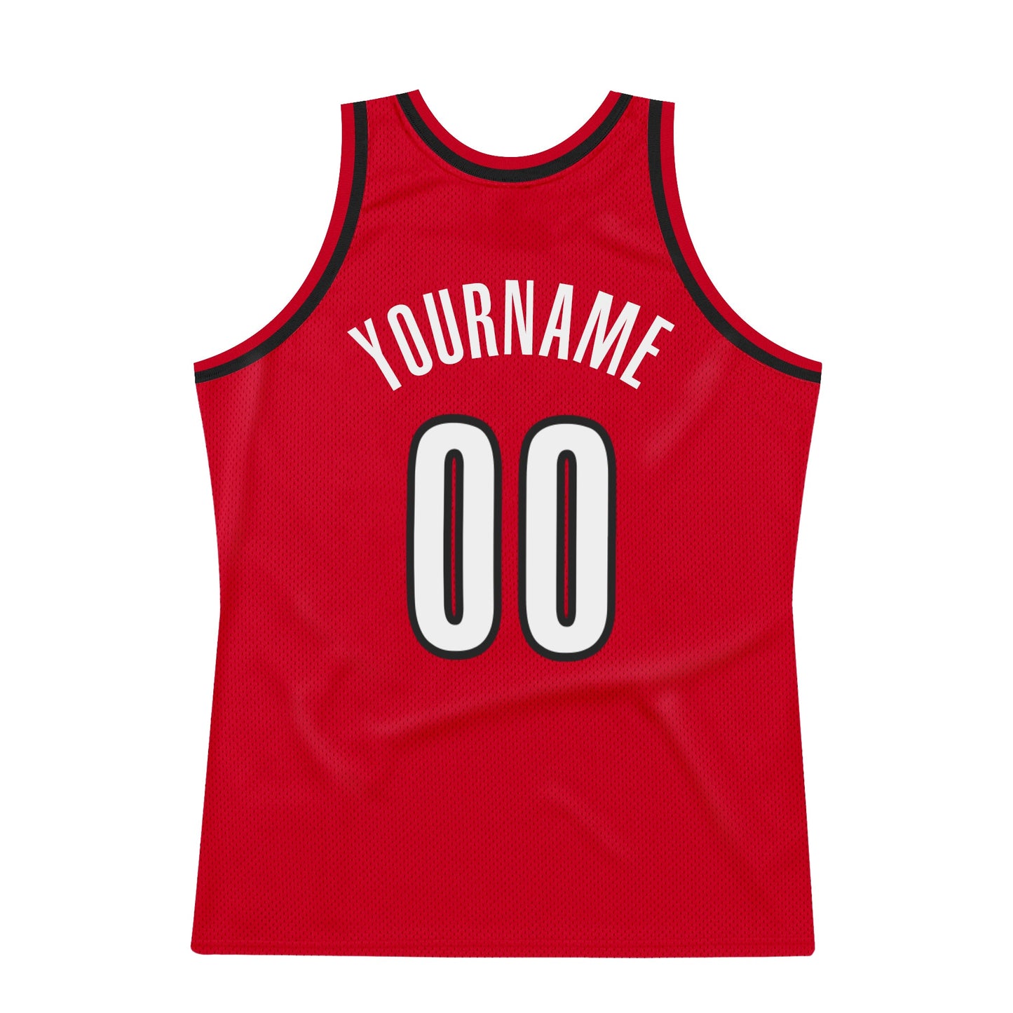 Custom Red White-Black Authentic Throwback Basketball Jersey - Sky-Custom