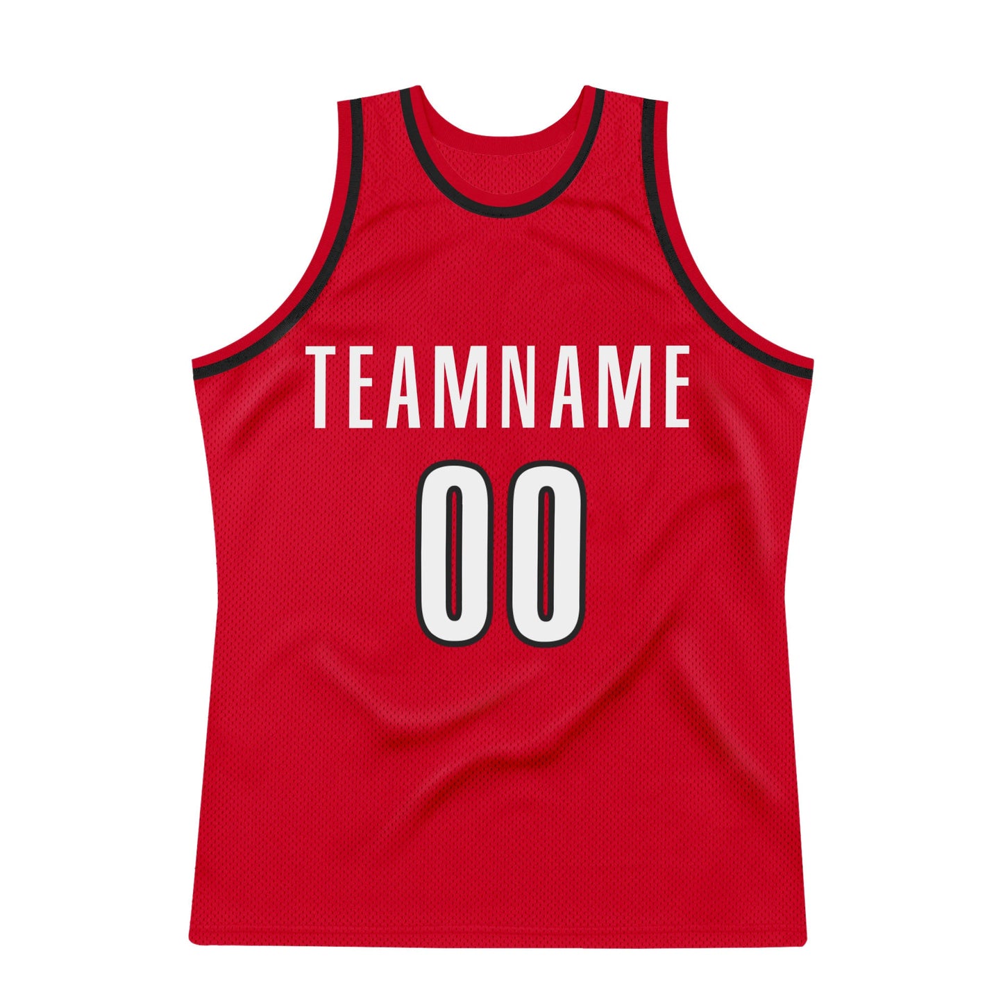 Custom Red White-Black Authentic Throwback Basketball Jersey - Sky-Custom