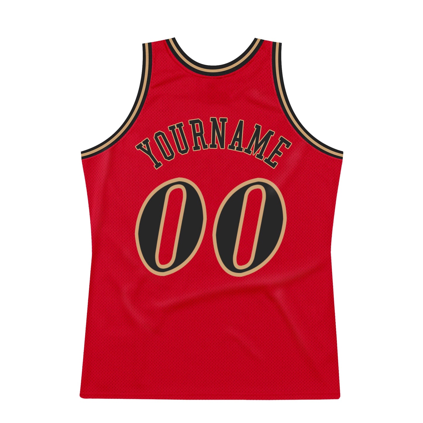 Custom Red Black-Old Gold Authentic Throwback Basketball Jersey - Sky-Custom