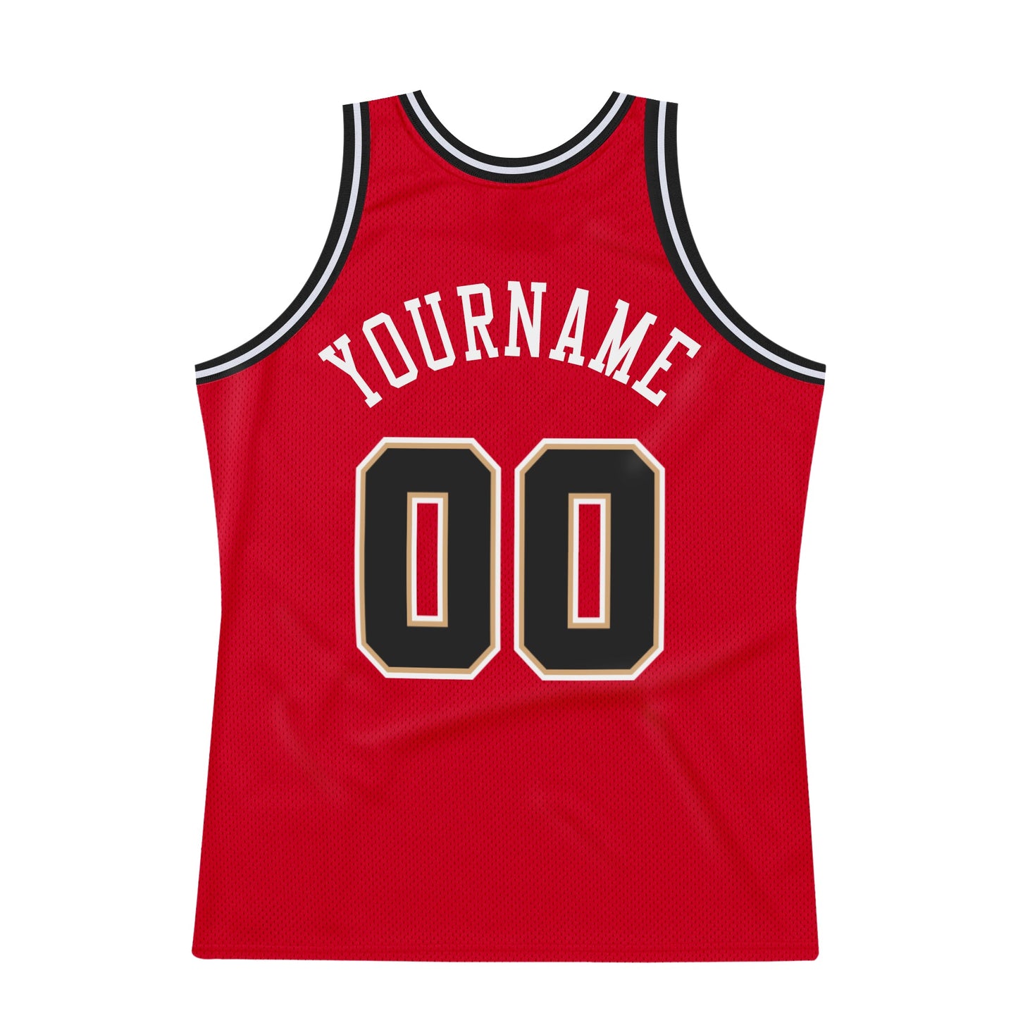 Custom Red Black-White Authentic Throwback Basketball Jersey - Sky-Custom