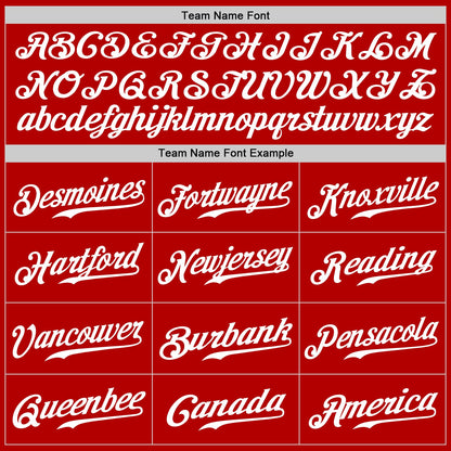 Custom Red White Authentic Baseball Jersey - Sky-Custom