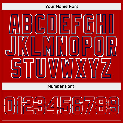 Custom Red Red-Navy Authentic Baseball Jersey - Sky-Custom