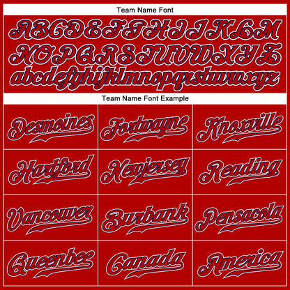 Custom Red Red-Navy Authentic Baseball Jersey - Sky-Custom