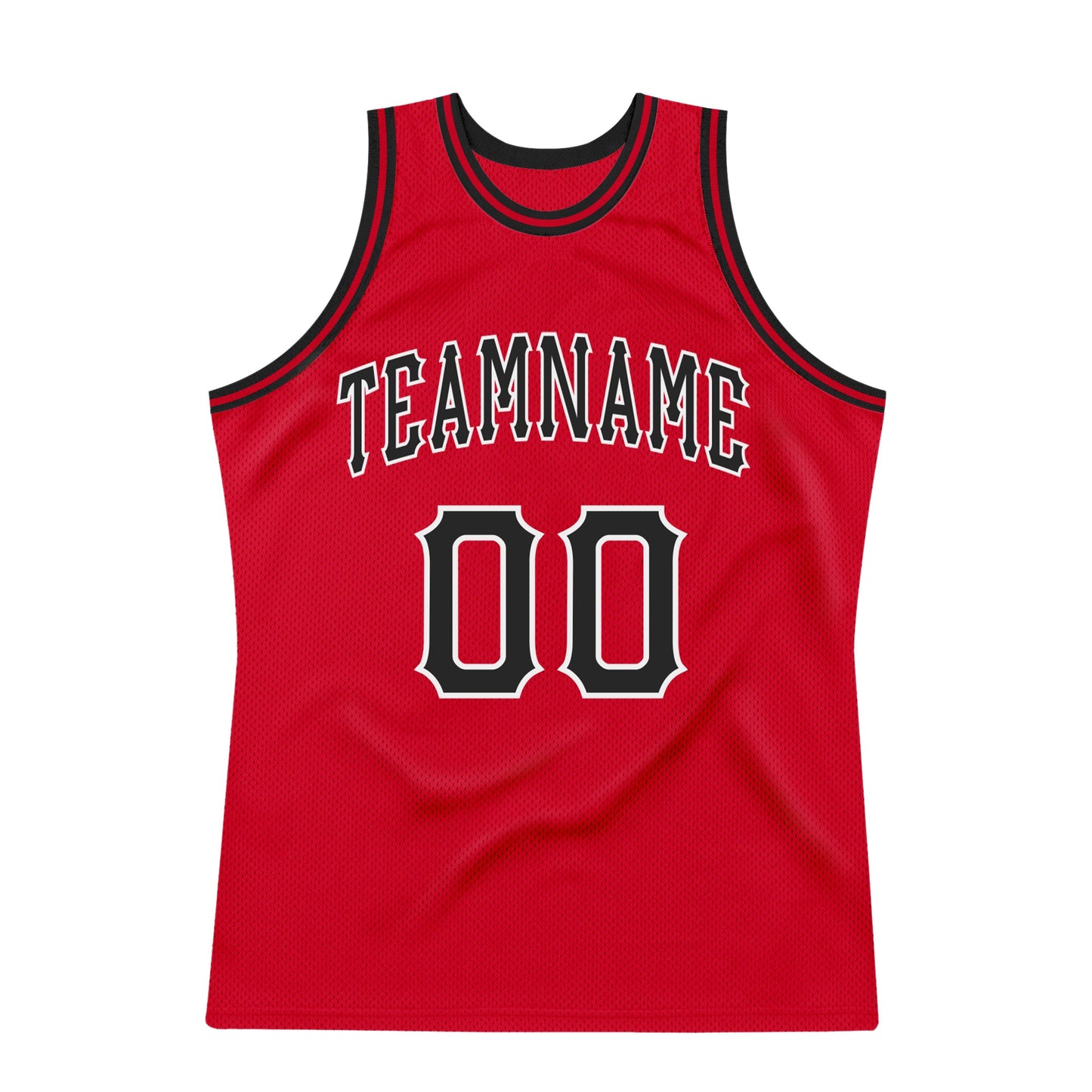 Custom Red Black-White Authentic Throwback Basketball Jersey - Sky-Custom