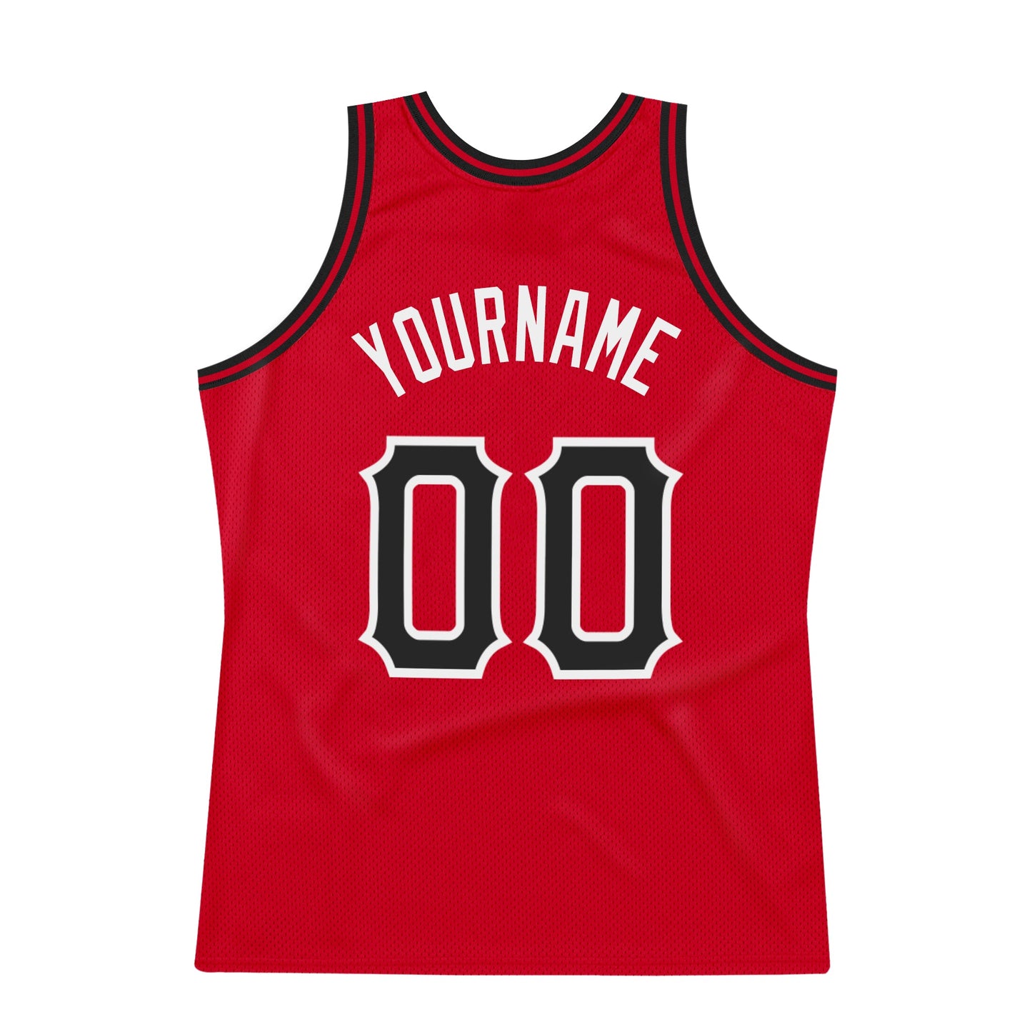 Custom Red Black-White Authentic Throwback Basketball Jersey - Sky-Custom