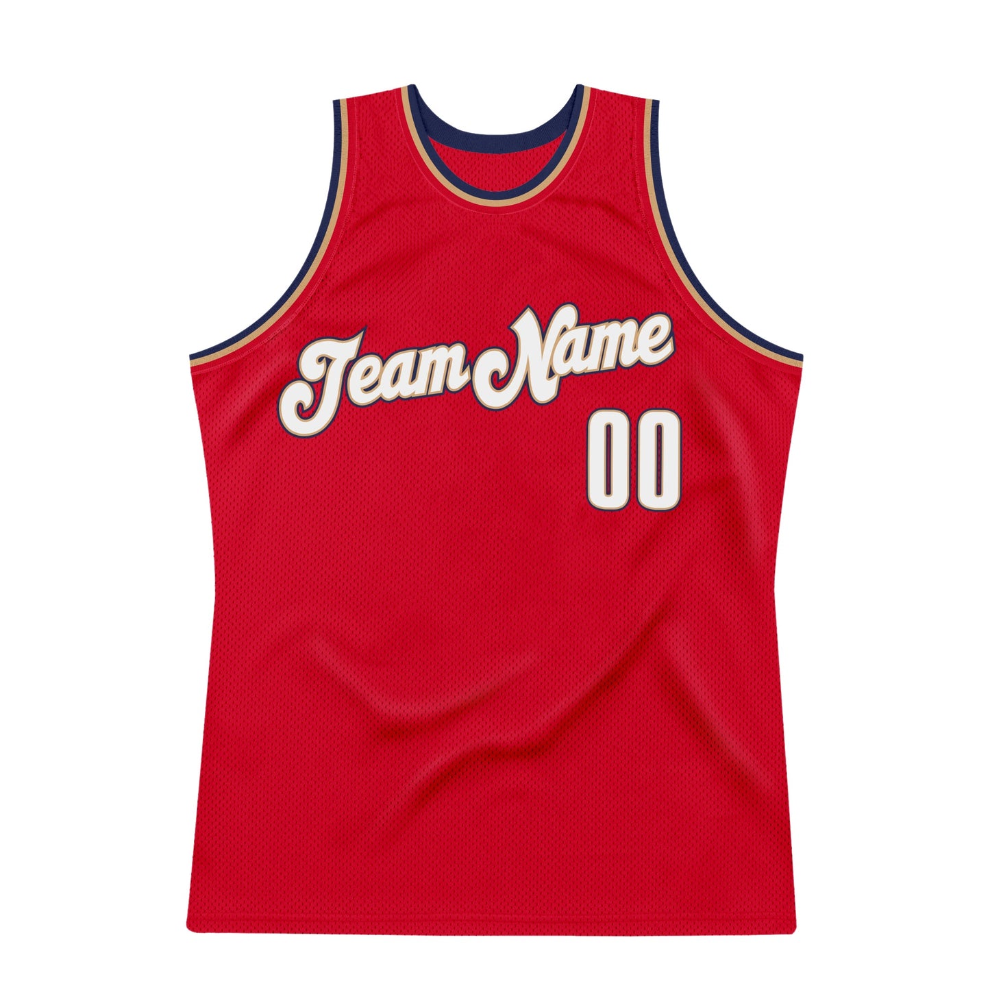 Custom Red White-Navy Authentic Throwback Basketball Jersey - Sky-Custom