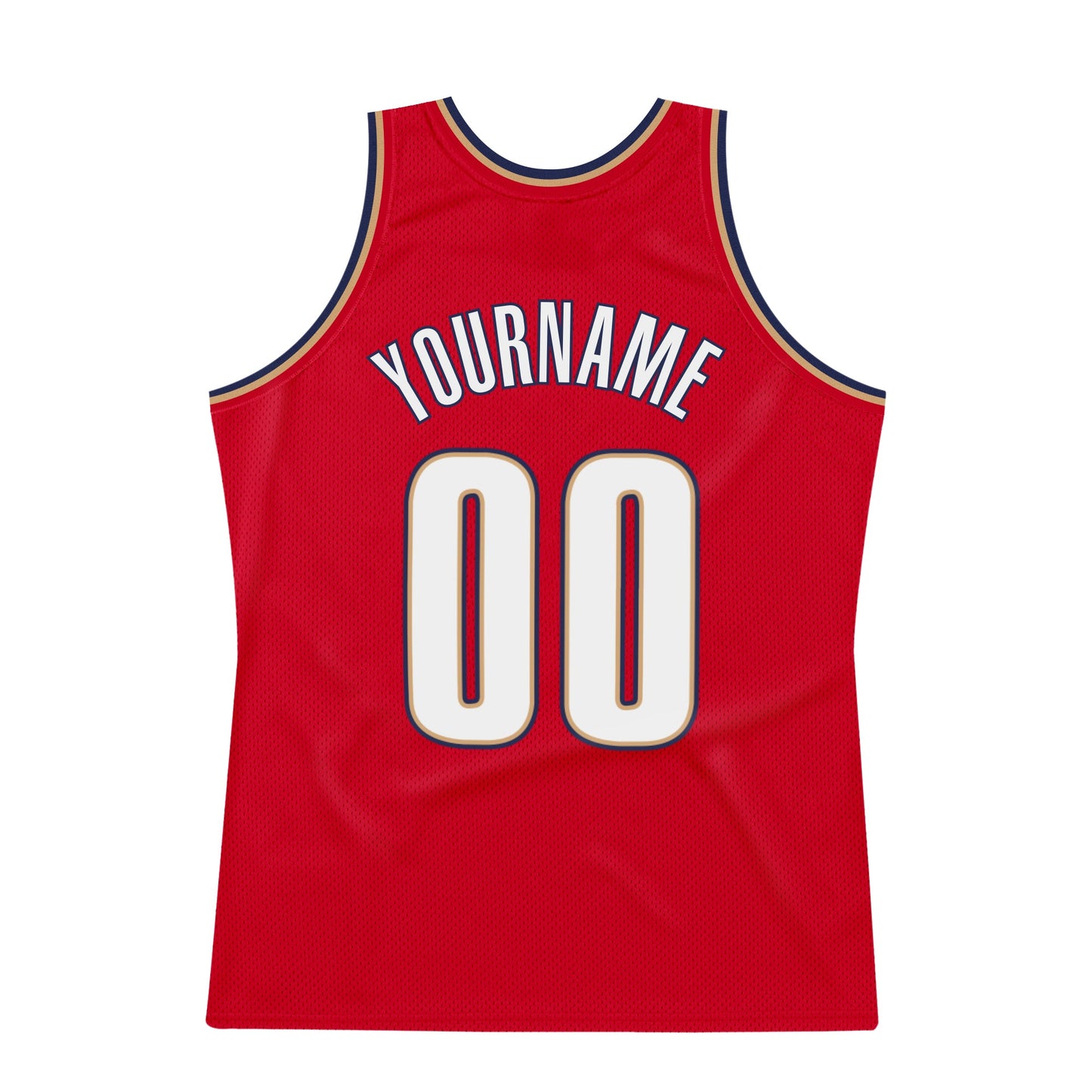 Custom Red White-Navy Authentic Throwback Basketball Jersey - Sky-Custom
