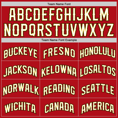 Custom Red White-Gold Authentic Baseball Jersey - Sky-Custom