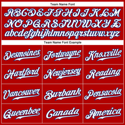 Custom Red White Pinstripe Royal-White Authentic Baseball Jersey - Sky-Custom