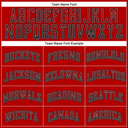 Custom Red Black-Gray Authentic Drift Fashion Baseball Jersey - Sky-Custom
