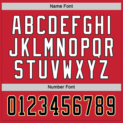 Custom Red Black-Gold Hockey Jersey - Sky-Custom