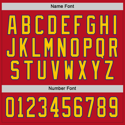 Custom Red Gold-Royal Hockey Jersey - Sky-Custom