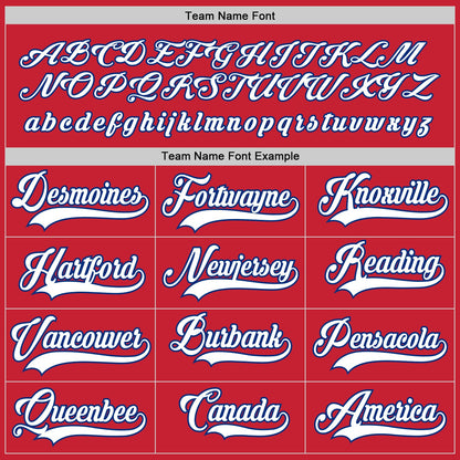 Custom Red White-Royal Hockey Jersey - Sky-Custom