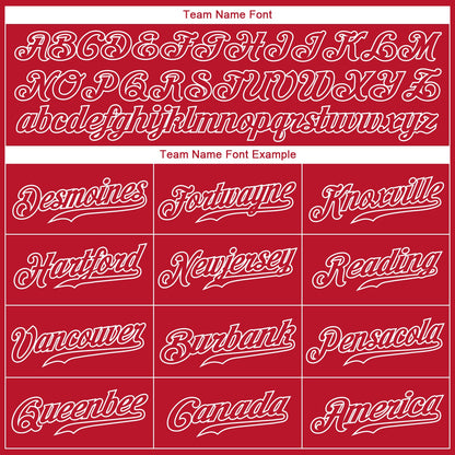 Custom Red Red-White Christmas 3D Authentic Baseball Jersey - Sky-Custom