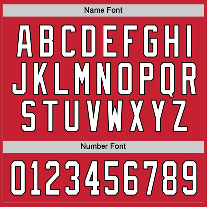 Custom Red White-Black Hockey Jersey - Sky-Custom
