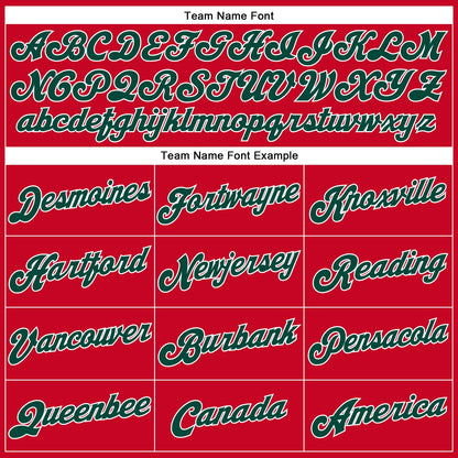 Custom Red Green-White Authentic Throwback Basketball Jersey - Sky-Custom