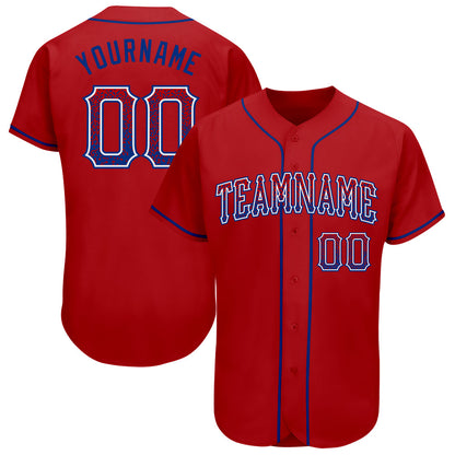 Custom Red Royal-White Authentic Drift Fashion Baseball Jersey - Sky-Custom