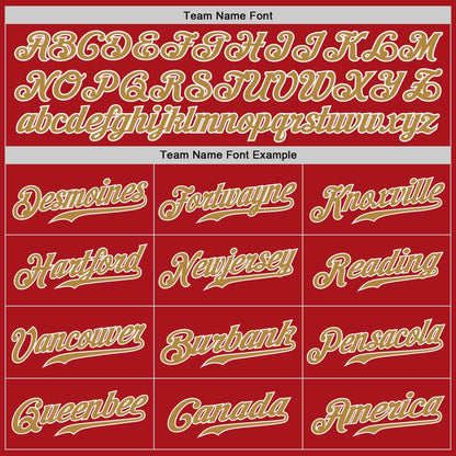 Custom Red Old Gold-White Authentic Baseball Jersey - Sky-Custom