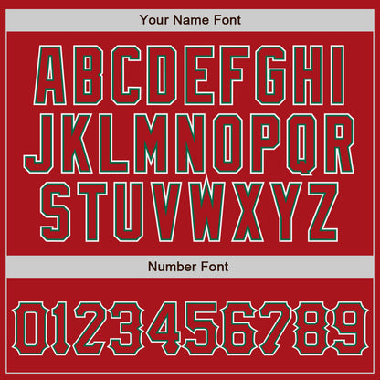 Custom Red Red-Kelly Green Authentic Baseball Jersey - Sky-Custom