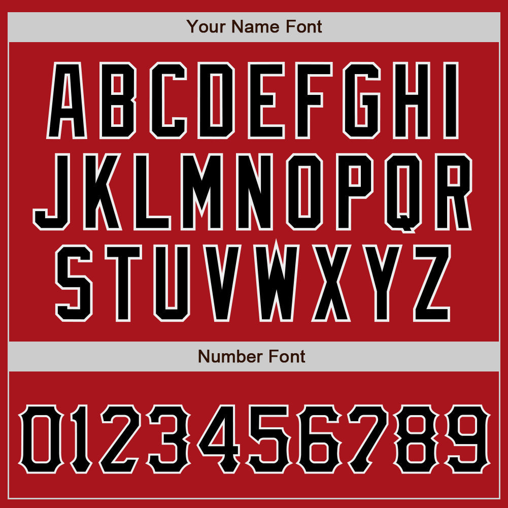 Custom Red Black-White Authentic Baseball Jersey - Sky-Custom
