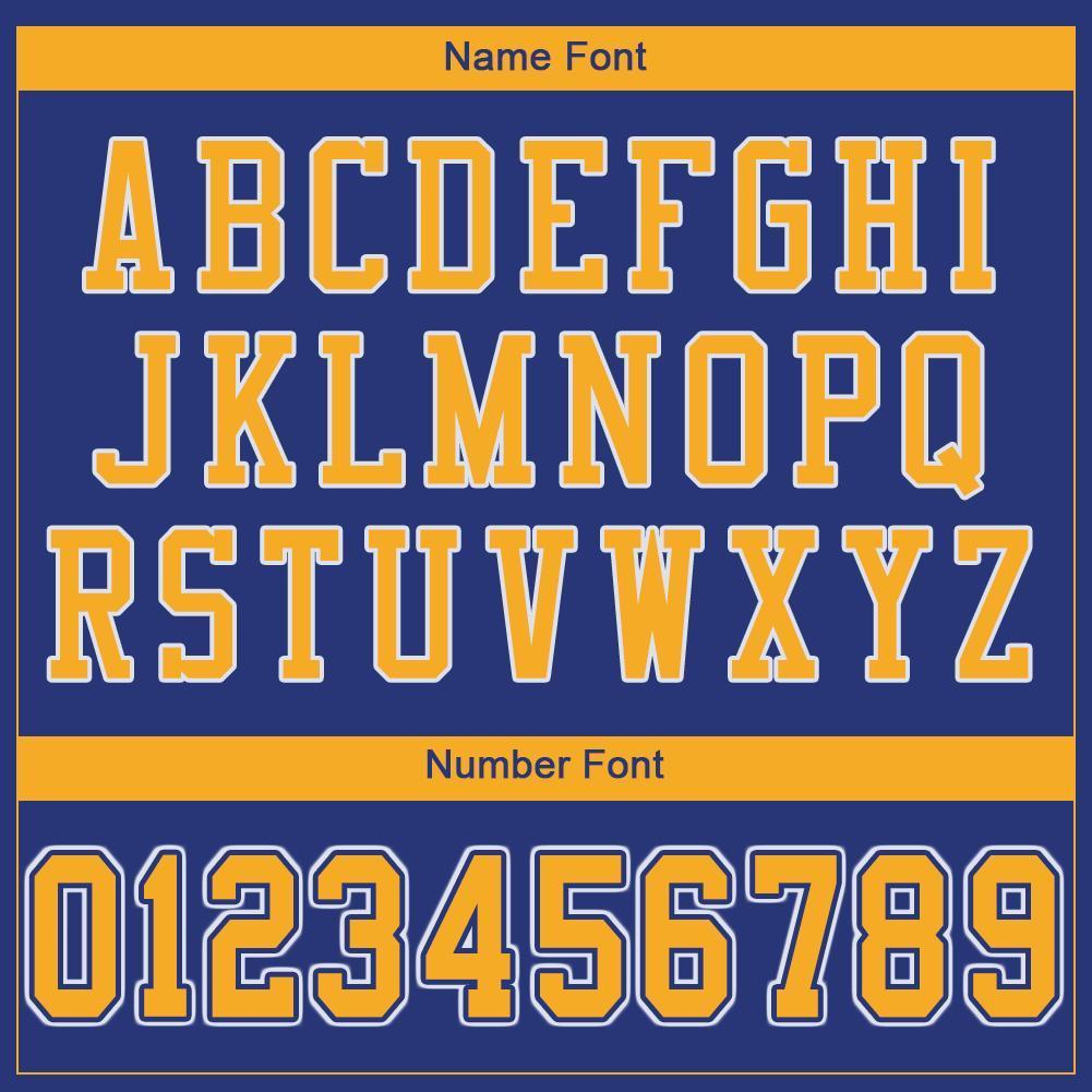 Custom Royal Gold-White Mesh Authentic Football Jersey - Sky-Custom