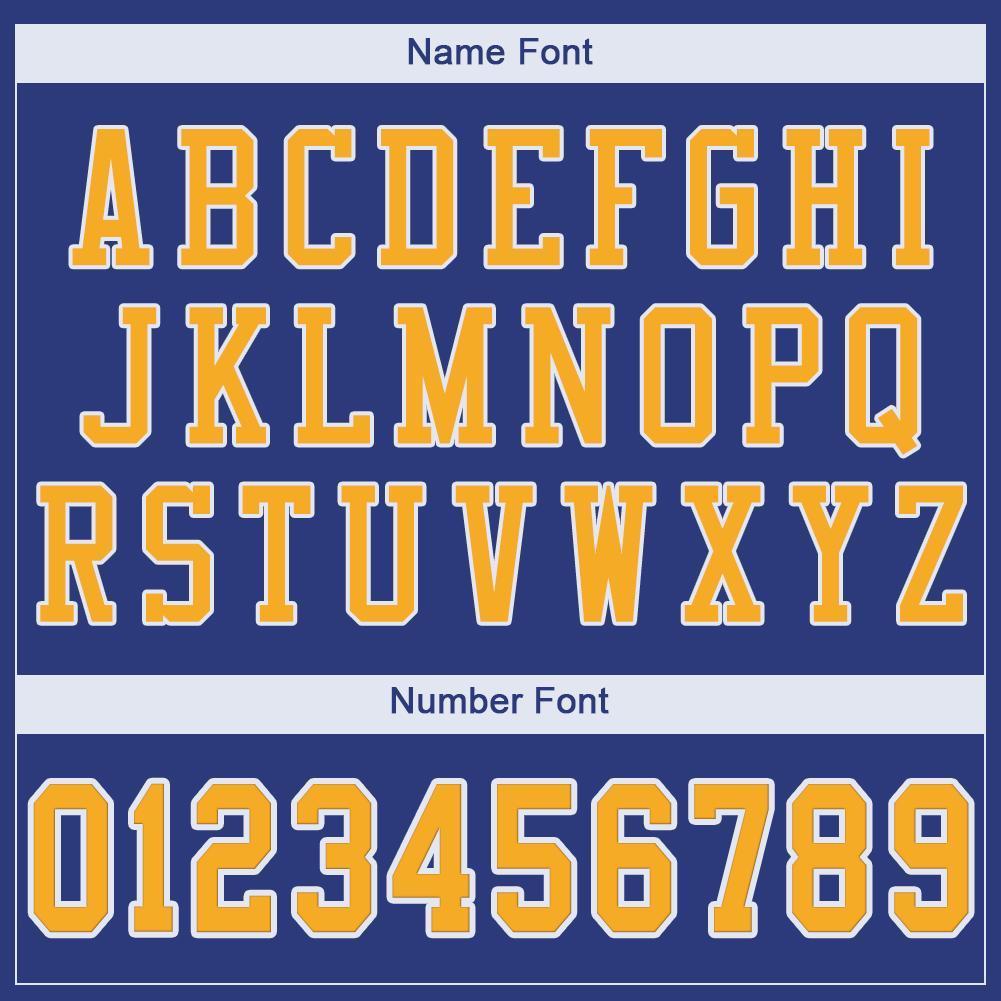 Custom Royal Gold-White Mesh Authentic Football Jersey - Sky-Custom