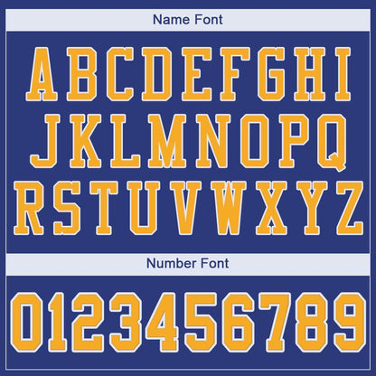 Custom Royal Gold-White Mesh Authentic Football Jersey - Sky-Custom