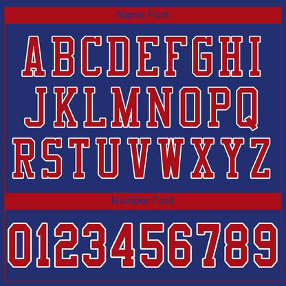 Custom Royal Red-White Mesh Authentic Football Jersey - Sky-Custom